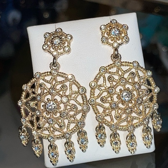 Dream Catcher Gold Tone Fashion Earrings - Picture 2 of 2